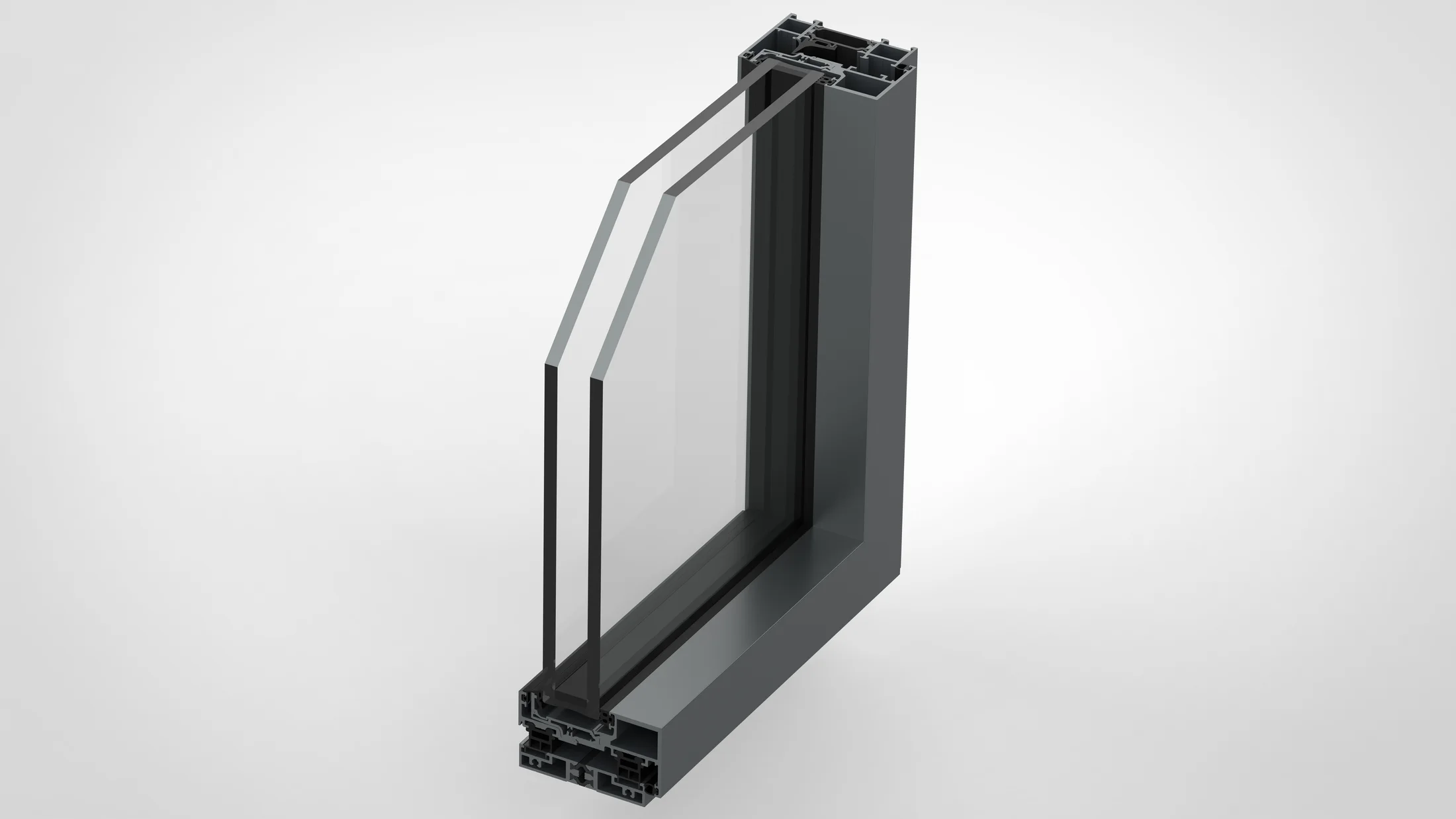 Vetro Casement grey technical render