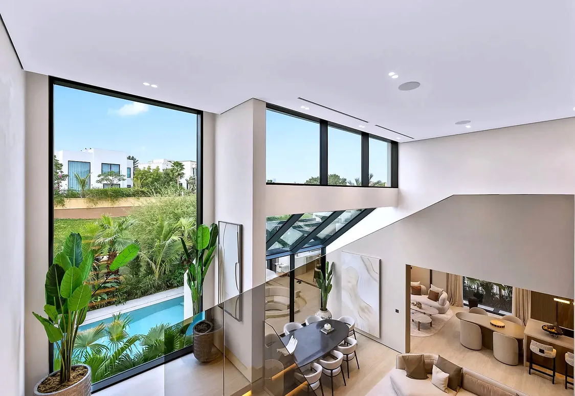 Jumeirah Islands interior with VetroMax glazing and garden views